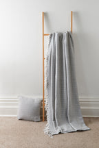 OLIVIA ROCCO Regal Handwoven Pure Cotton Throw Blanket Diamond Geometric Pattern Eco-Friendly Durable Bedspread Sofa Cover Multiple Sizes
