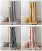 OLIVIA ROCCO Regal Handwoven Pure Cotton Throw Blanket Diamond Geometric Pattern Eco-Friendly Durable Bedspread Sofa Cover Multiple Sizes
