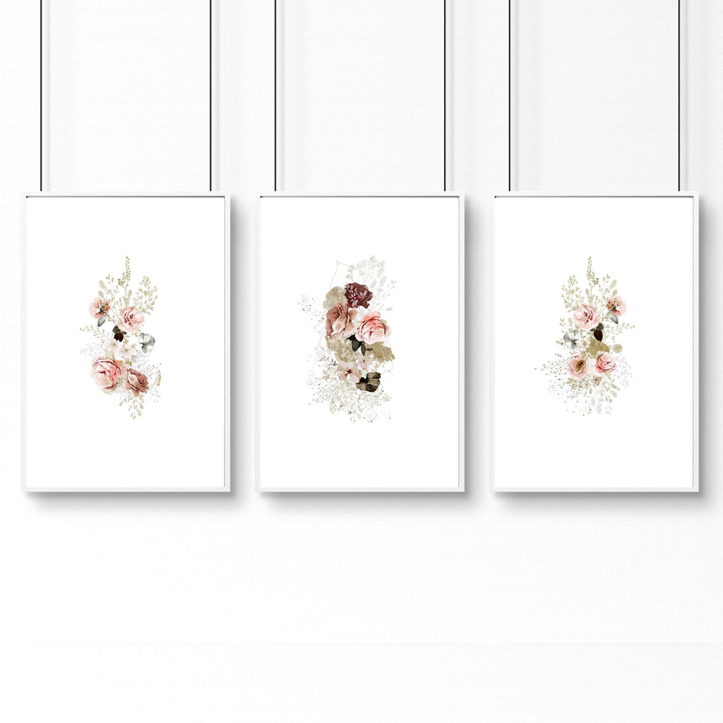 Bathroom chic prints | set of 3 framed wall art