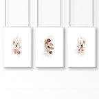 Bathroom chic prints | set of 3 framed wall art