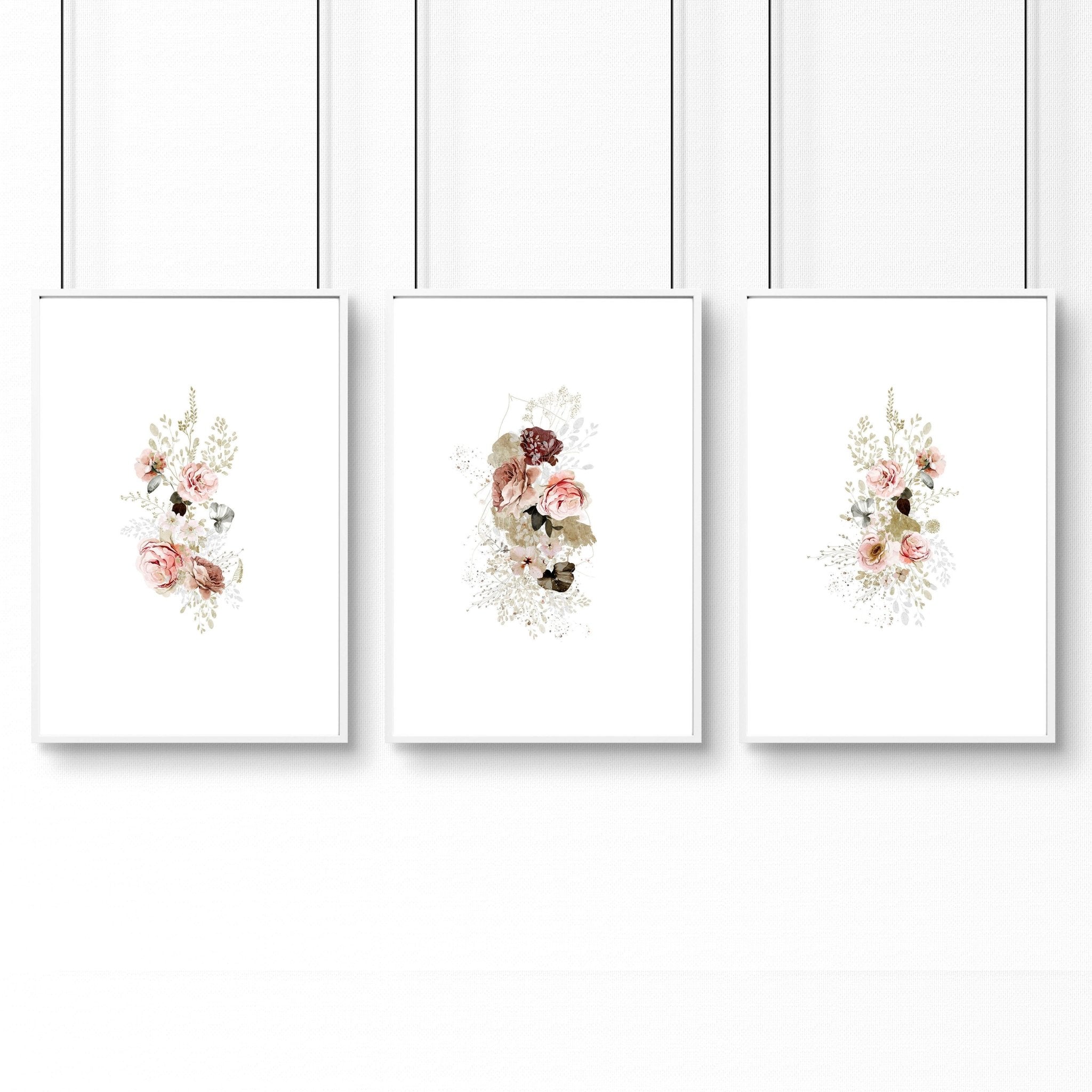 Bathroom chic prints | set of 3 framed wall art