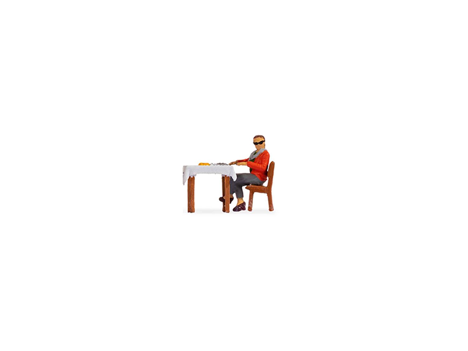 Lunch (Woman) Tiny Scene Set Terrarium Figure 16513
