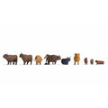 Highland Cattle (9) Terrarium Figures Set 15728