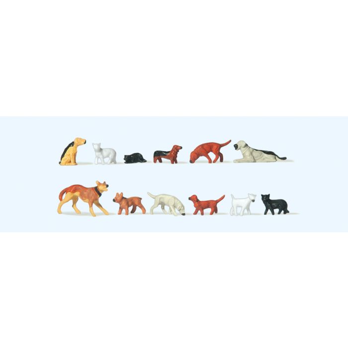 Dogs & Cats (12) Terrarium Figurines - Terrarium Figures - 14165