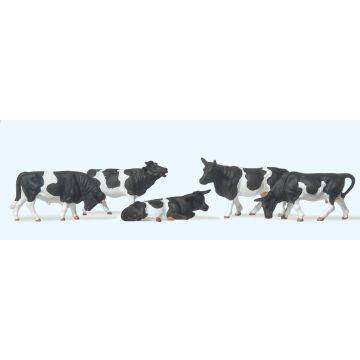 Black or Brown Cows (5) Terrarium Figures 14155
