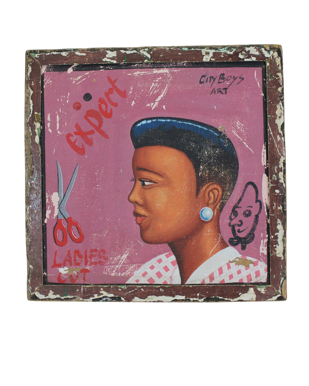 Vintage African Barber Sign - 138.2