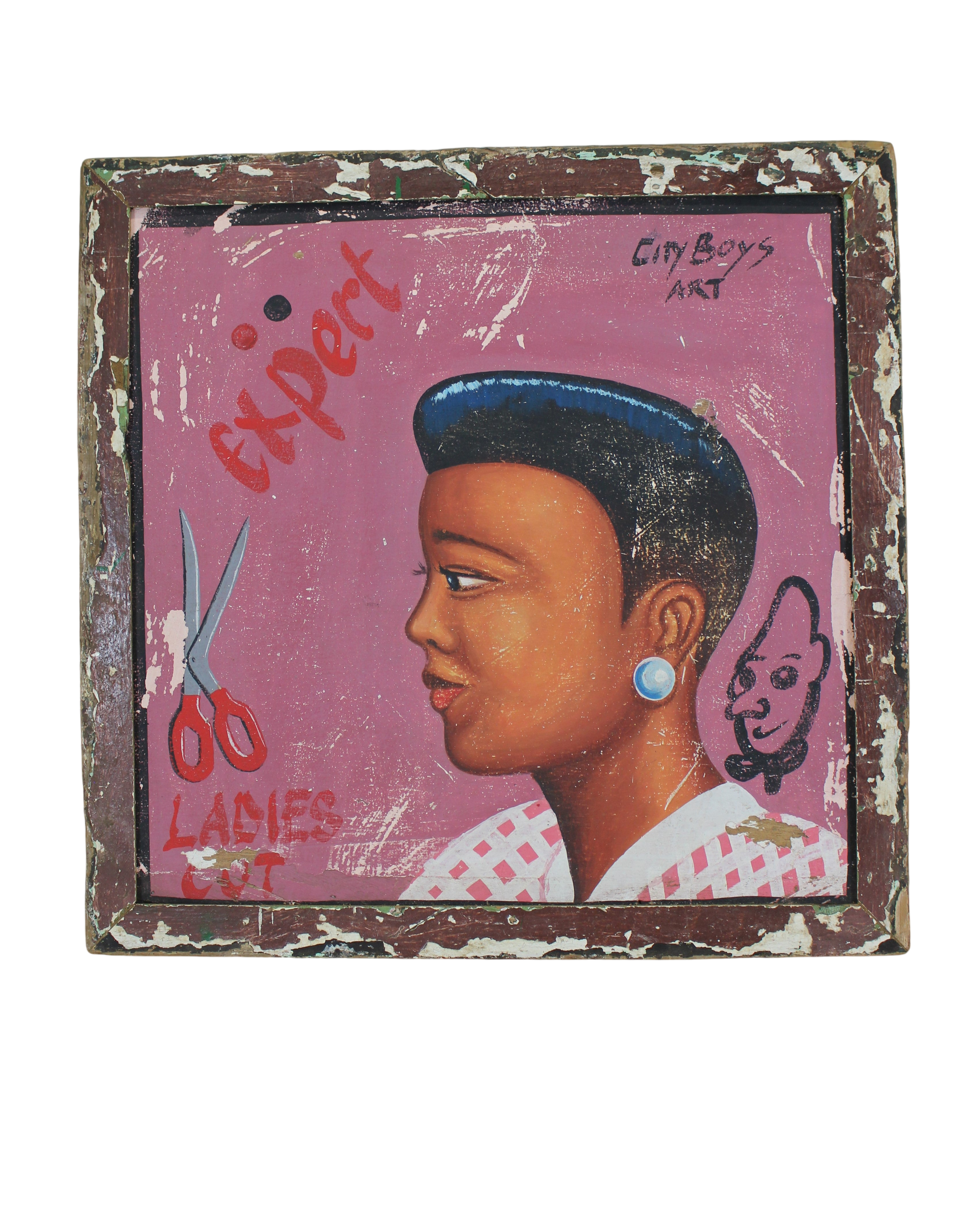Vintage African Barber Sign - 138.2