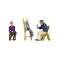 Artist with Model & Easel 3D Terrarium Figures 10415