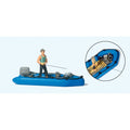 Angler in Dinghy Terrarium Figures 10687