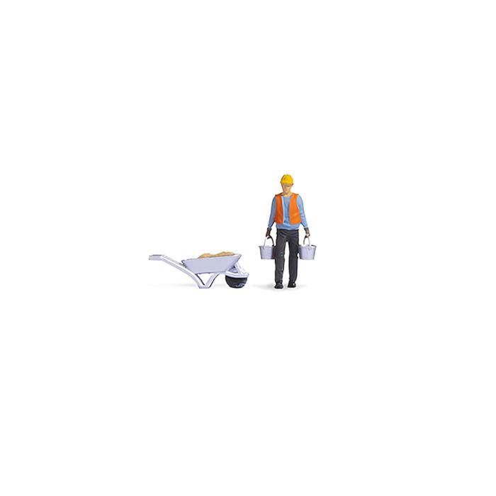 Construction Worker Tiny Scene Set Terrarium Figure 16520