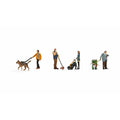 Dog Walkers (4) Terrarium Figures - 15471