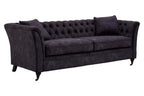 3 Seater Grey Velvet Sofa | Sabrina