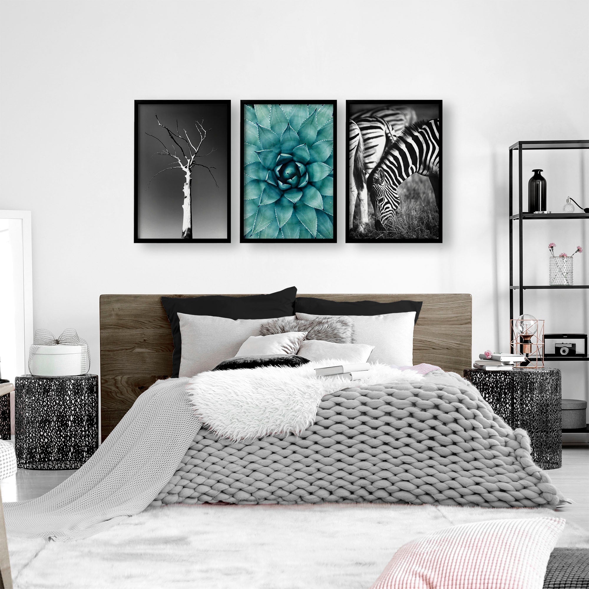Safari Bedroom | Set of 3 African Wildlife Wall art Prints