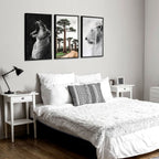 Safari Bedrooms | Set of 3 African Wildlife Wall art Prints