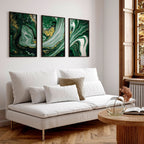 Wall abstract art | set of 3 Marble wall art prints