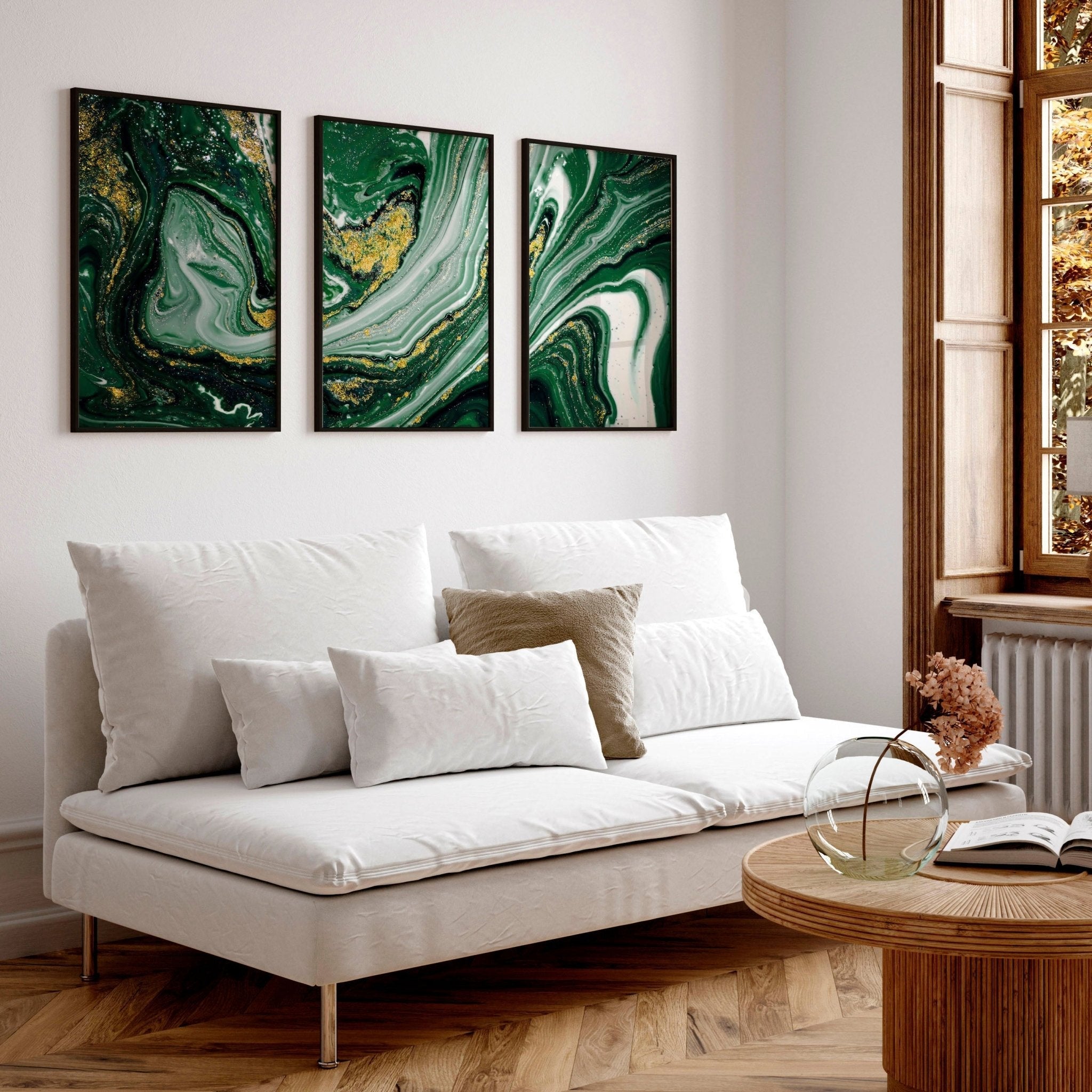 Wall abstract art | set of 3 Marble wall art prints
