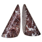Salmo Set Of Two Red Marble Bookends - Nest UK