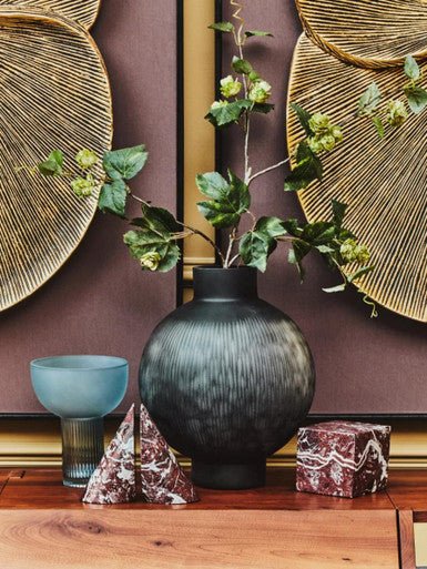 Salmo Set Of Two Red Marble Bookends - Nest UK