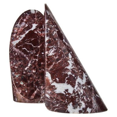 Salmo Set Of Two Red Marble Bookends - Nest UK