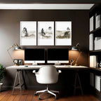 Prints for the office | Set of 3 Scandinavian wall art