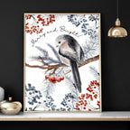 Scandinavian Christmas decoration wall art print