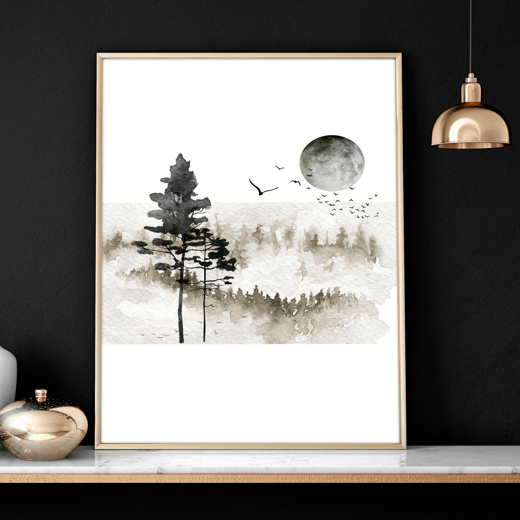 Scandinavian wall decor | set of 3 framed wall art