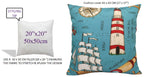 OLIVIA ROCCO Water Resistant 17 X 17 Inches Patio Garden Cushion Covers Seaside Coastal Style Indoor Outdoor Use Decorative