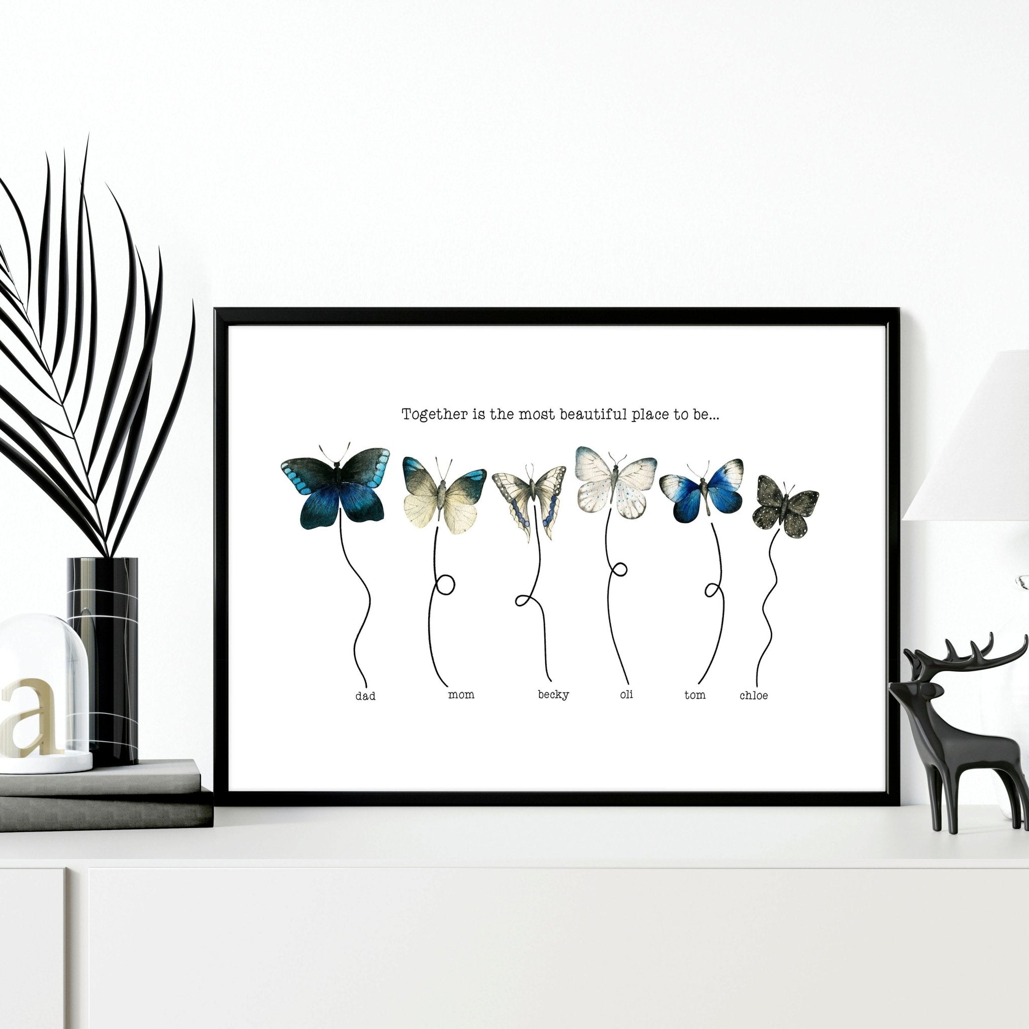 Xmas decor for front door | Family wall art print