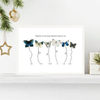 Xmas decor for front door | Family wall art print