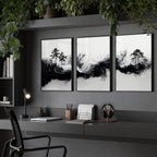Set of 3 Framed Wall Art | Set of 3 Asian Inspired Wall art Prints