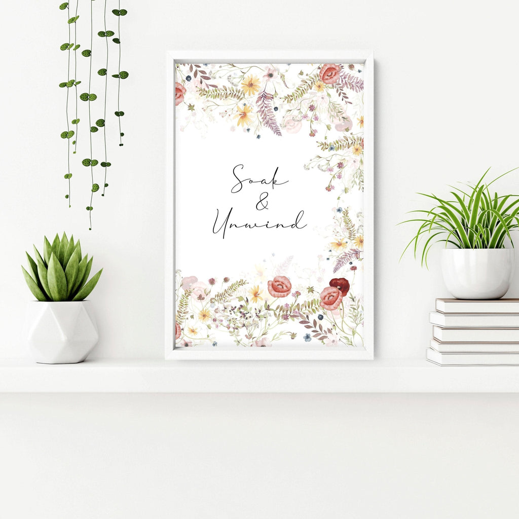 Art for bathroom wall | set of 3 Shabby Chic wall art