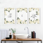 Wall art bathroom | set of 3 framed bathroom prints