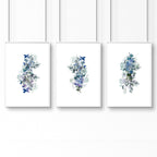 Shabby chic bedroom sets of 3 wall art prints