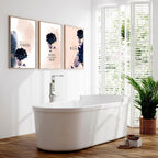 Bathroom artwork prints | Set of 3 framed wall art prints