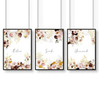 Shabby Chic Wall Hangings | set of 3 bathroom prints