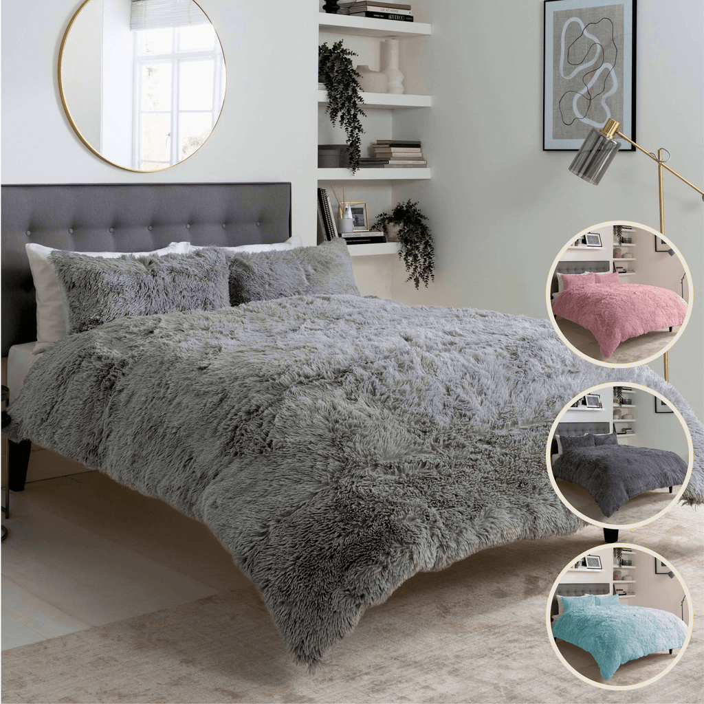 OLIVIA ROCCO Snuggle And Cuddle Faux Fur Duvet Set, Extra-Soft Long Pile, Winter Warmth, Available In Multiple Sizes And Elegant Colors