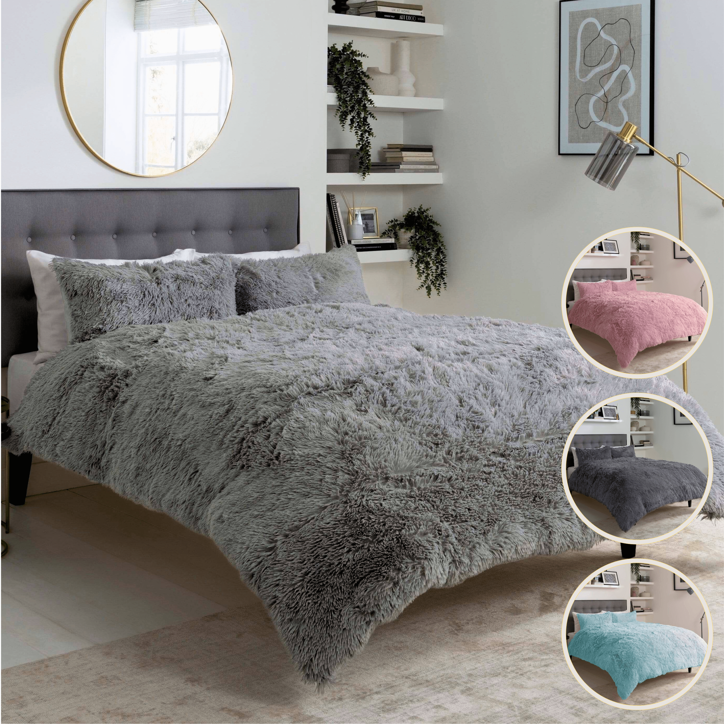 OLIVIA ROCCO Snuggle And Cuddle Faux Fur Duvet Set, Extra-Soft Long Pile, Winter Warmth, Available In Multiple Sizes And Elegant Colors