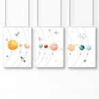 Space Posters | Set of 3 wall art prints