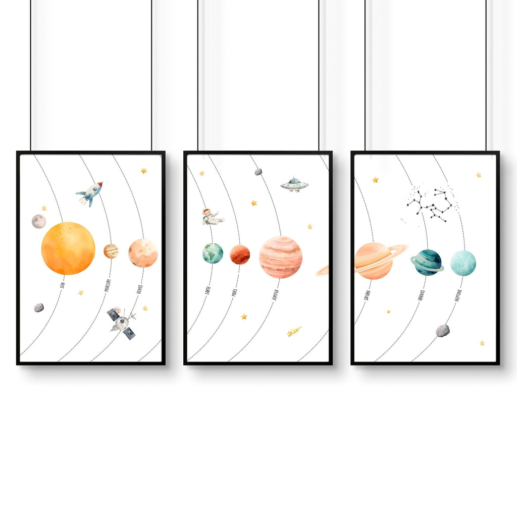Space Posters | Set of 3 wall art prints