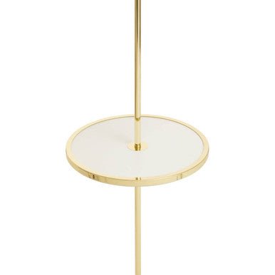 Stockholm Shiny Brass Tapered Floor Lamp - Nest UK