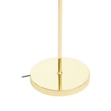 Stockholm Shiny Brass Tapered Floor Lamp - Nest UK