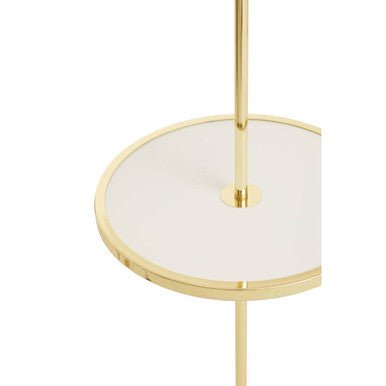 Stockholm Shiny Brass Tapered Floor Lamp - Nest UK