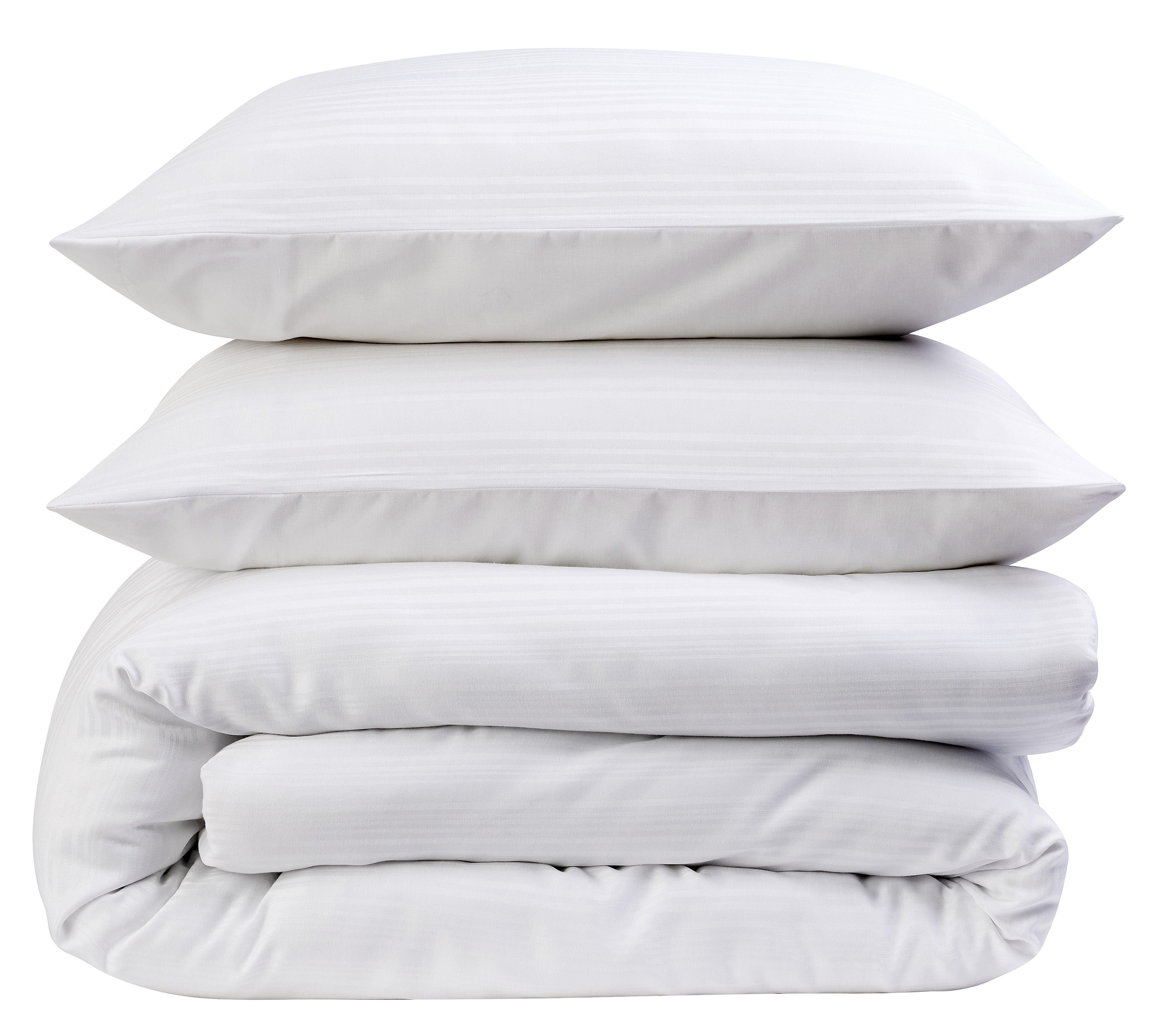 Stripe Jacquard Reversible Cotton Blend Duvet Cover Set with Pillowcases Luxurious Eco-Friendly Bedding for Master and Guest Bedrooms Multiple Sizes and Colours by OLIVIA ROCCO