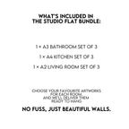 Studio Flat Wall Art Bundle – Compact Style, Big Impact