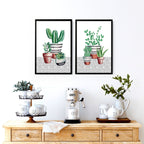 Kitchen prints | set of 2 Succulents wall art prints
