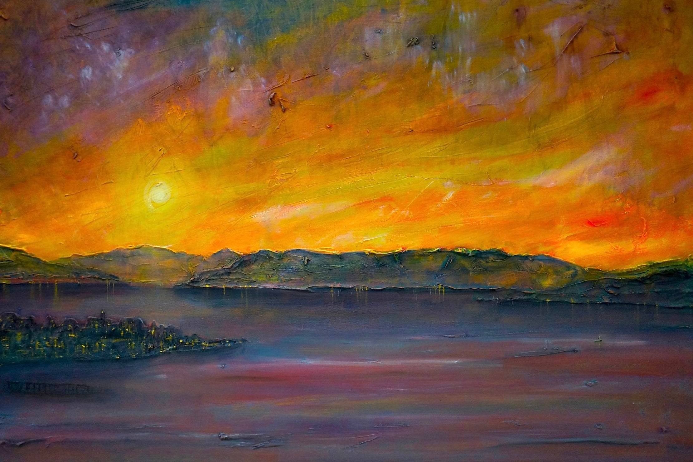 Sunset Over Gourock | Statement Interior Wall Art from Scotland