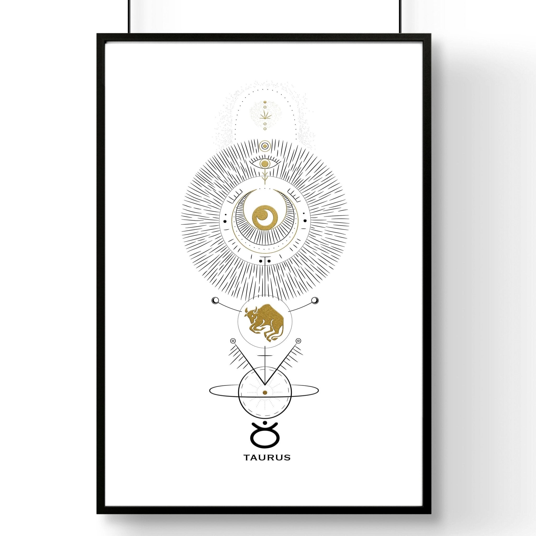 Taurus zodiac inspired wall art print