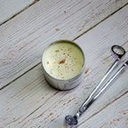 Dark Honey & Sandalwood - Travel Tin Candle - Wooden Wick