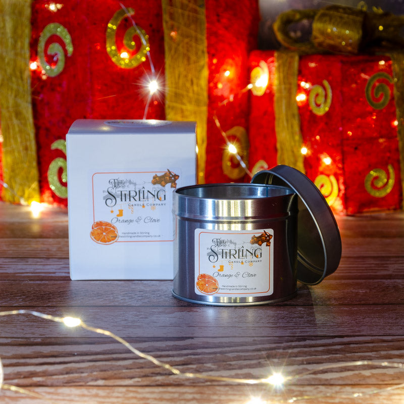 Orange & Clove - Travel Tin Candle - Cotton Wick