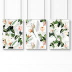 Bathroom wall decorations | set of 3 Tropical wall art